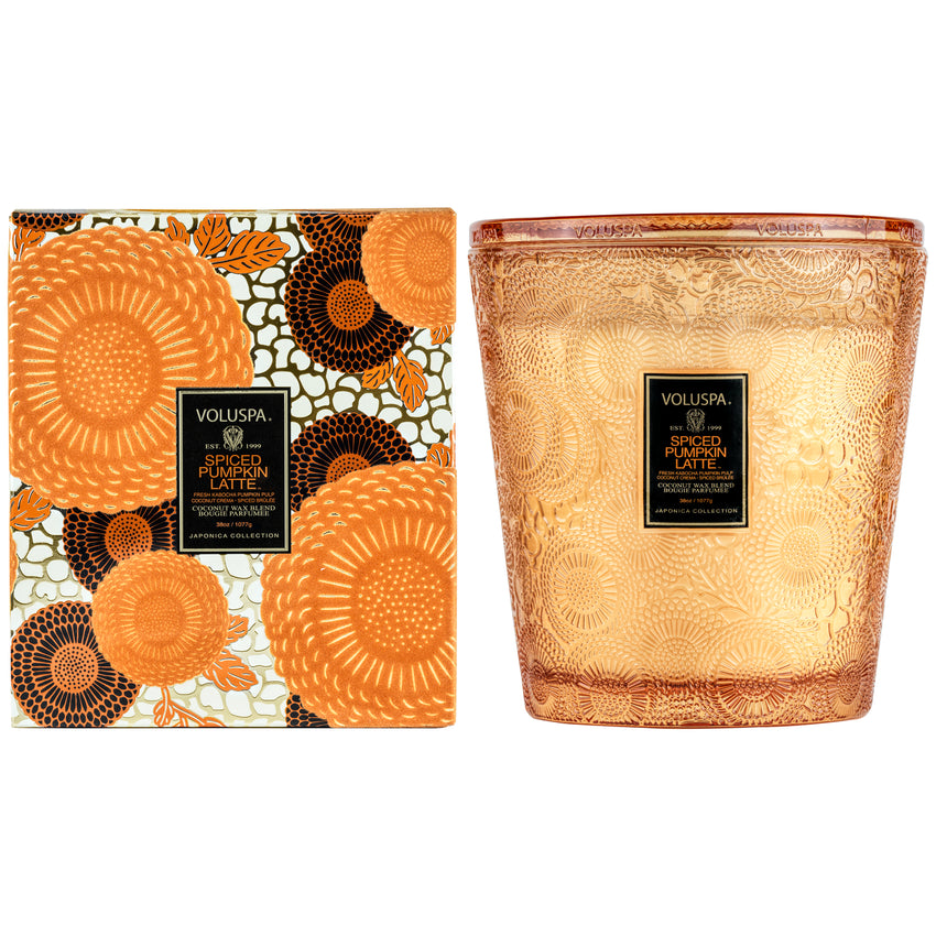 Spiced Pumpkin Latte 3 Wick Hearth Candle