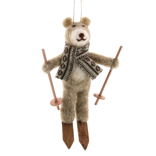 Bear on Skis Ornament