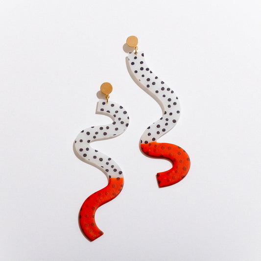 Earrings - Dipped Squiggle