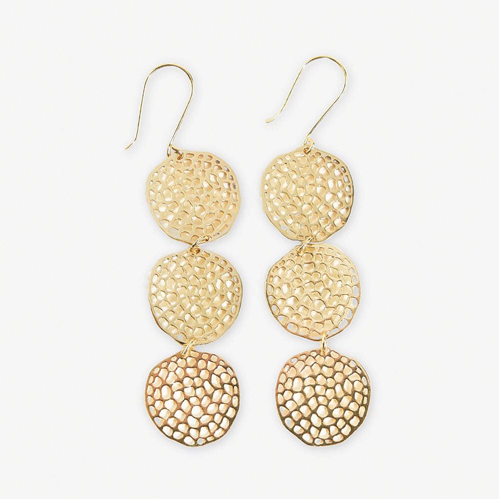 Gretchen Triple Disk Earrings