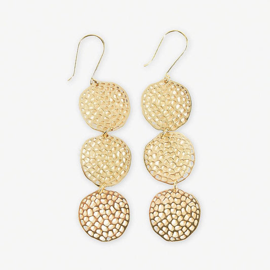 Gretchen Triple Disk Earrings