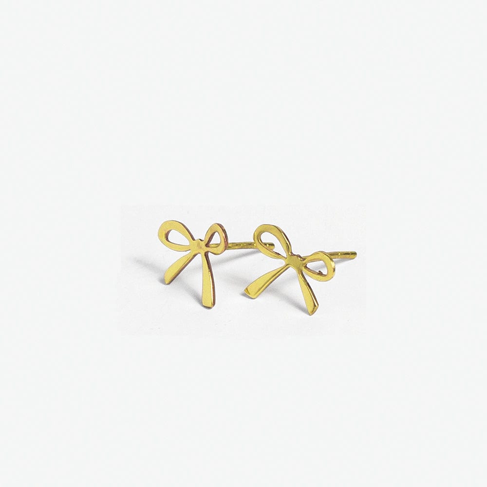 Alice Mini Ribbon Bow Post Earrings