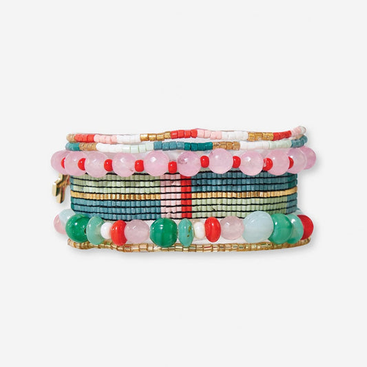 Bracelet Stack - Fields of Poppy