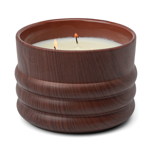 Bergamot Mahogany Grain 12oz Candle