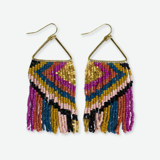 Paige Earrings - Ascending Diamonds Jewel Tone