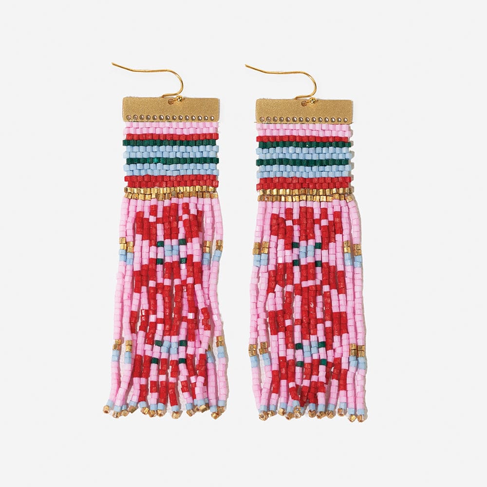 Lauren Nordic Holiday Earrings - Pink