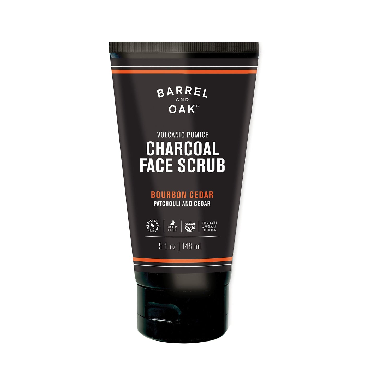 Charcoal Face Scrub - Bourbon Cedar