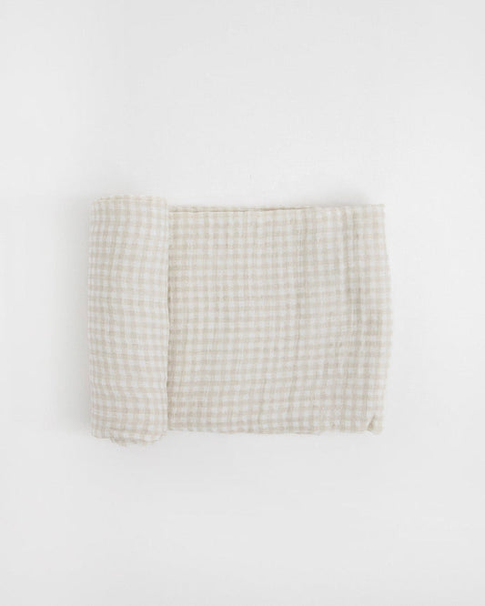 Swaddle - Tan Gingham