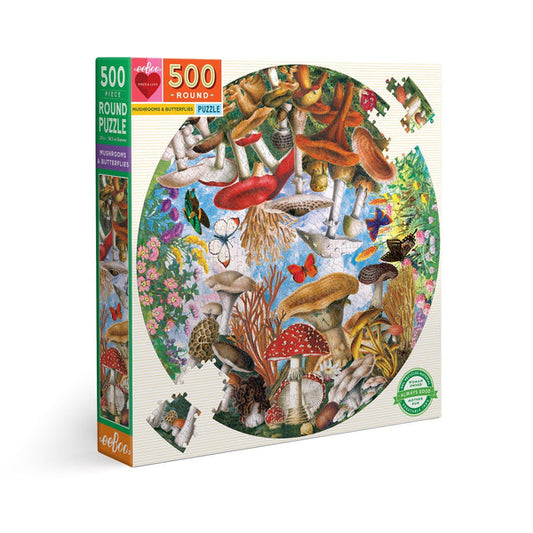 Puzzle - Mushrooms & Butterflies 500