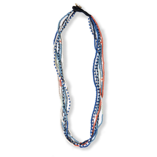 Necklace - Beaded Light Blue Coral