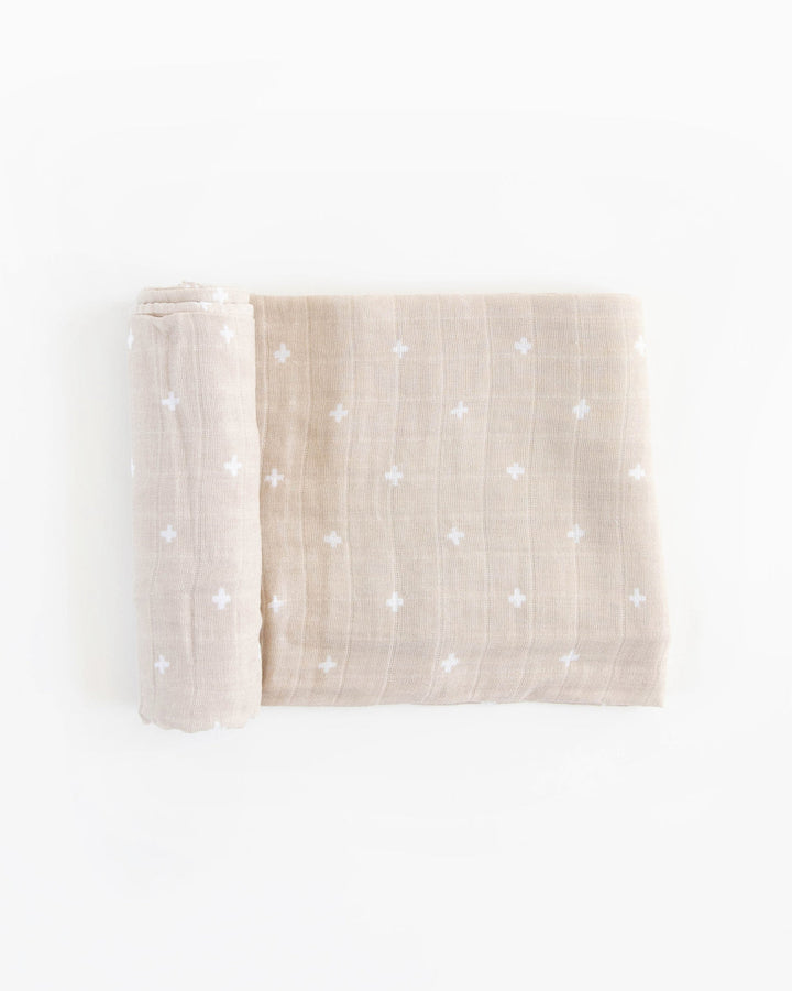 Swaddle - Taupe Cross